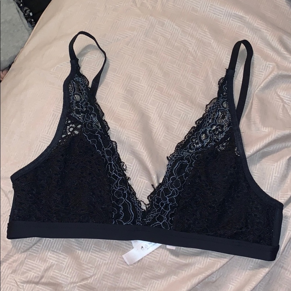 Black lace bralette